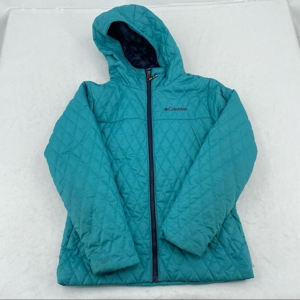 COLUMBIA Girl’s youth Butterfly lodge Insulated hooded jacket plush lining sz: M